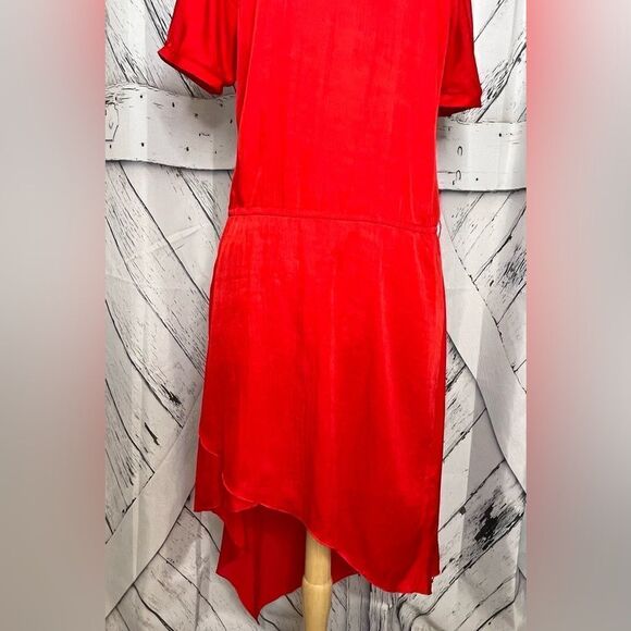 BCBGMAXAZRIA Angelika Red Dress High/Low S - Picture 2 of 6